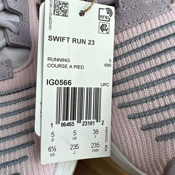 Adidas Swift Run 23 IG0566 Shoes Sz 6.5US Almost Pink / Wonder Orchid / Silver D - Picture 2 of 12